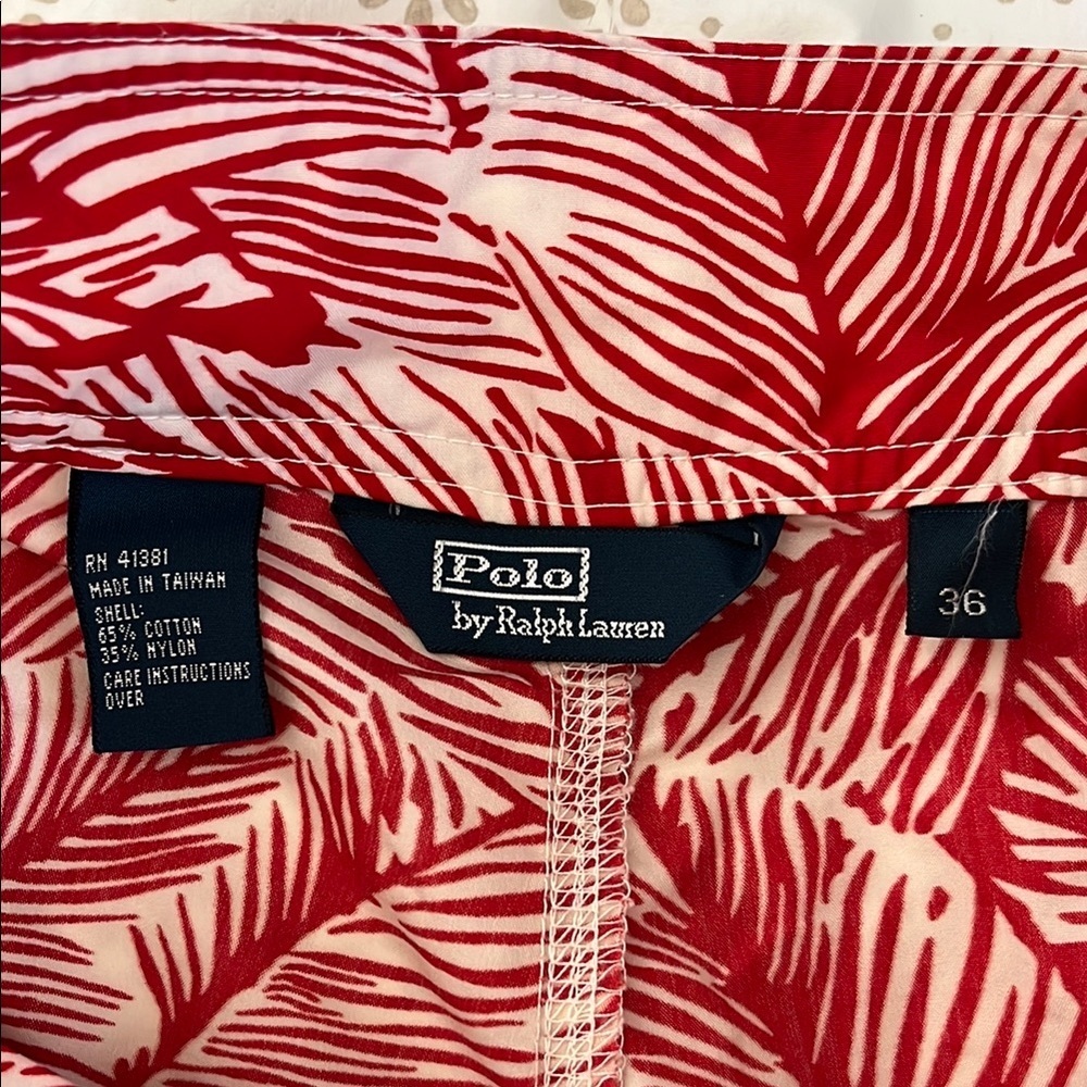 Polo by Ralph Lauren Red and White Swim Board Shorts - Picture 2 of 8